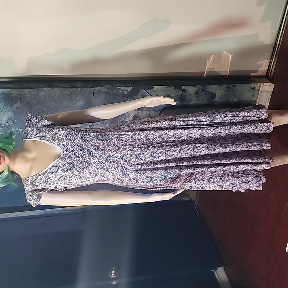 Scoop Pullover Dress Ruffle Cap Sleeve